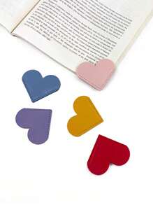 10/6/2pcs, Heart-Shaped Leather Bookmarks, Corner Book Accessories, Cute Bookmarks, Book Lovers Book Fixed, Women Bookmarks, Book Lovers Bookmarks, Suitable For Women Soil, Couples, Children And Book Lovers Gifts, Cute Handmade Reading Gift Accessories, Random Colors, Valentine's Day Gifts, Suitable For Giving Gifts. School Supplies, Back To School