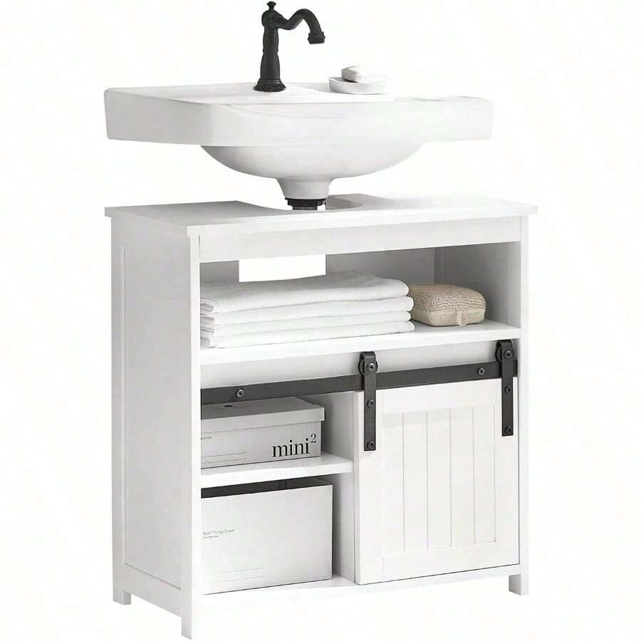 Mueble para Debajo del Lavabo Armario de Baño de Suelo con 3 Estante y 1 Puerta - 1 - Ver 1