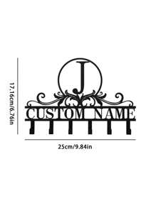 Personalized Key Holder Wall Mount - Custom Family Name Key Holder For Wall, Metal Key Rack Hook Organizer, Coat Rack, Key Hanger Wall Decor For Kitchen, Entryway, Bedroom, Hallway,Chic Autumn