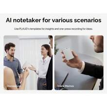 Grabadora de voz inteligente PLAUD NOTE. Grabación y reproducción con un solo botón. Grabación de notas y de llamadas telefónicas que registra con precisión en función de diferentes escenarios. Increíble y potente transcripción y resumen. Delgada de solo 0,117 pulgadas, extremadamente portátil. - Plateado - Ver 7