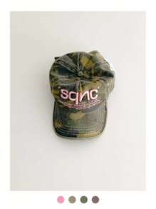 1pc Soft Crown Retro Y2K Camouflage Baseball Cap, Outdoor Sun Hat With 3D Embroidery, Unique Distressed Vintage Design, Deep Crown Low Profile Snapback Cap, Fashionable Street Hiphop Cap For Women Spring/Summer