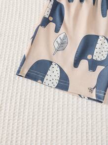 Summer Cartoon Cute Embroidery 2pcs/Set Boys Short Sleeve Casual Outfit