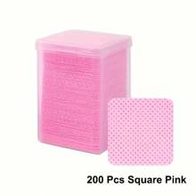2000/1000/200pcs Nail Wipes - Professional Lint-Free Nail Polish Remover Pads, UV Gel Cleansing Tissues, Unscented Manicure Prep And Finish Nail Art Cleaning Tool(Pink)
