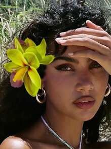 1 Pc Women's Oversized Tropical Flower Hair Clip, Boho Style Faux Orchid Alligator Hair Clip Hair Accessory For Beach, Travel, Vacation, Everyday Outfit, Bangs Clip, Can Be Used To Decorate Dresses And Bags Claw Clips Hair Claws Hair Barrettes, School Stuff