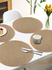 1/2/4 件波西米亚风格复古流苏餐垫，适合婚礼、派对、节日庆典、野餐、乡村聚会、生日晚宴