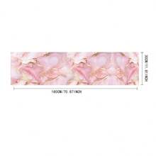 1pc/5pcs/7pcs, Home Decor, Elegant Pink Marble Print Table Runners - Polyester, Rectangular, Suitable For Home & Kitchen Decor, Perfect For Party & Holiday, Marble Print, Table Runners