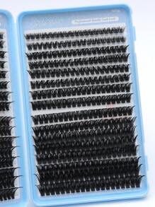 640pcs Eyelash Cluster, D Curl Degree, 640PCS Individual Eyelash Bundles 60D+80D Curling, 8-16mm Length, DIY Eyelash Extensions Natural Look & Super Thick & Smart & Super Soft & Ultra-Light Reusable Single Segment Fake Eyelashes Extension Kit, Suitable For Beginners Daily Life & Wedding & Date & Party & Music Festival & Halloween Use Lash Clusters, Eyelash Clusters, Individual Eyelashes, Lashes, Fake Lashes