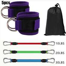 Fitness Ankle Straps-Ankle Strap For Cable Machine-Adjustable D-Ring,One Size Fit With Premium Padding, Glute Kickback Ankle Strap, Ankle Cable Straps For Workout, Booty Workout, Leg Extension, Hip Abductors & Lower Body Exercises.