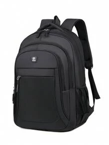 Large Capacity Durable Travel Backpack, Men's Laptop Bag, High Capacity, School/Commute Backpack With Laptop Compartment, Adjustable Shoulder Straps, Zipper Closure, Ideal For Travel, School And Commute, Multi-Functional Handbag