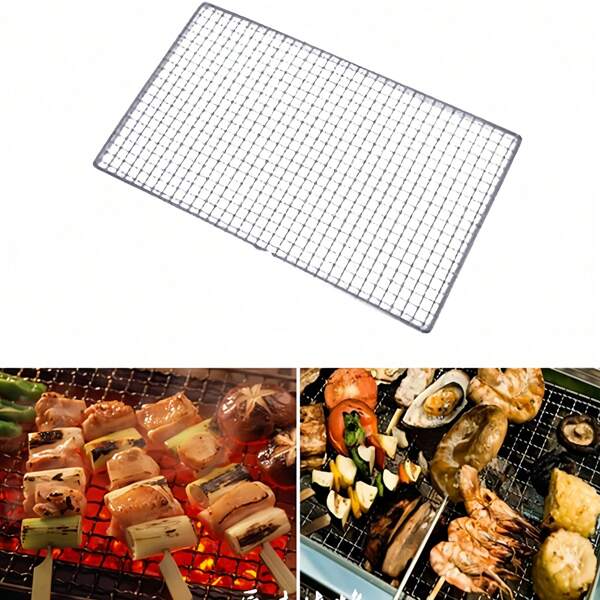 Electroplated Barbecue Mesh Is Specially Designed For Outdoor Use, Durable And Rust-Proof, Evenly Heated, A Must-Have For Outdoor Barbecues,Bbq Accessories,Bbq,Camping,Bbq Outdoor,Bbq Accessories,Grill