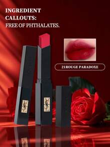 Yves Saint Laurent Yves SaintLaurent Rouge Pur Couture The Slim 絲絨極致顯色唇膏 #21 Rouge Paradoxe 2g/0.07 Oz | 高顯色、霧面絲絨妝效，打造大膽持久色彩 | 不滲色不龜裂 | 輕盈不乾澀、不黏膩質地 - 21 Rouge Paradoxe - 查看 5