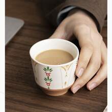 1 件时尚印花 150 毫升咖啡/茶杯，欧式，家用单杯 - 彩色 - 查看 4