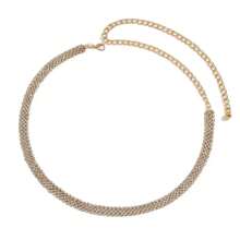 Elegant Large Rhinestone Waist Chain, Silver Metallic Shiny Belly Chain, Adjustable Waistband, Body Jewelry For Women Dresses Fall, Autumn, Halloween