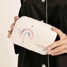 1pc, Custom Name, Custom Jewellery Box Storage Box, Creative Bear Pattern Plus Name, Ring And Necklace Zipper Jewellery Box, Gifts For Girls, Friends And Mums, Beautiful Jewellery Boxes, Holiday Gifts, Blessing Gifts Back To School,Christmas Gift Supplies - Multicolor - View 5