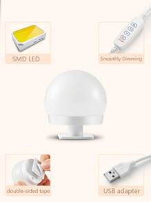 16 Bulbs LED Makeup Mirror Light With USB Adapter,Rotatable Ball Lights Bulb For Room Makeup Mirrow Decoration