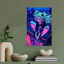 Framed  Anime Girl Poster Canvas Wall Art For Home Decor, Anime Enthusiasts Poster Wall Decor High Quality Canvas Prints For Living Room Bedroom Kitchen Office Cafe Decor, Perfect Gift And Decoration