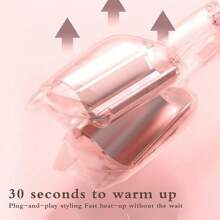 迷你可爱卷发器，32 毫米（1.25 英寸）陶瓷电气石便携式卷发器，带三个温度控制，卷发造型工具 - 英規插(220-240V) - 查看 6