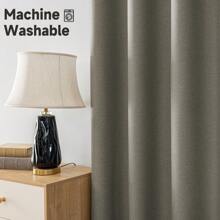 Ystyle Opaque Curtains Set Of 2 - Dark Beige - View 5