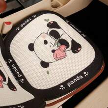 1 件卡通熊猫汽车座椅垫套，通用 4 季女士汽车内饰半套座椅垫 - 均碼 - 查看 13