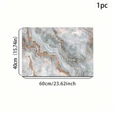 1 pieza Felpudo de bienvenida con patrón de rayas de mármol - Antideslizante, apto para interior/exterior, absorbente de agua y resistente a la suciedad, apto para dormitorio, baño, cocina, entrada - Decoración del hogar lavable, tapete suave y esponjoso para primavera y verano