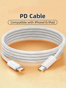 1/2/4pcs USB-C To USB-C Fast Charging Cable,1m/39.37inch Cable Compatible With Iphone 15 Pro Max PD Type C To Type-C Cable Charger Cord Fast Charging Wire Compatible With Iphone Compatible With Ipad Compatible With Samsung/Android Mobile Phone