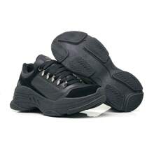Women's Chunky Sneakers Metallic - 黑/黑 - 查看 2