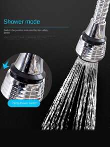 1pc Stainless Steel Faucet Splash-Proof Head, Classic Splash-Proof Water Saver For Kitchen Bathroom Decor Fall Decor Back To School - Multicolor - View 9