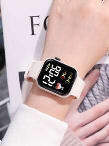 6 Stücke/Set LED Liebesuhr + Legierungs-Diamant Schmuckset mit kleinem Schmetterling/Schleierkraut/Herz/Schleife/Krone, bestehend aus Halskette, Armband, Ohrstecker, Ring, geeignet für den täglichen Gebrauch, schlicht und elegant, die beste Wahl für Halloween, Weihnachten, Valentinstag, Muttertag, Urlaubsgeschenke