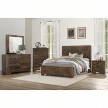 Rustic Brown Finish Nightstand With Storage Drawers Clipped Corners Transitional Style Wooden Bedroom Furniture 1pc Bedside Table