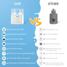 Bottle Warmer, 9-In-1 Fast Milk Warmer Babies Food Heater & Defrost - White - View 4