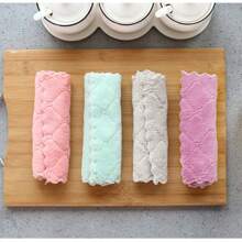 10 pièces/20 pièces Chiffons de vaisselle de couleur aléatoire : non adhésifs, absorbants, ne peluchant pas. Chiffons de nettoyage de cuisine épais et durables pour laver la vaisselle, essuyer les tables.