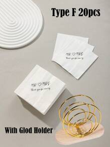 20/50 件“新婚”优雅奢华一次性婚礼餐巾，三层，派对装饰，婚礼，餐厅，宴会和节日庆祝装饰用品，尺寸（23x23 厘米/9.1x9.1 英寸），圣诞节