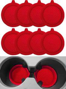 2/1 pezzo Sottobicchiere da auto, sottobicchiere con portabicchiere incassato, sottobicchiere universale antiscivolo in silicone per porta bicchieri da auto, accessori per interni auto, tappetino organizer, scatola porta oggetti da viaggio