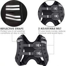 Prodigen Weighted Vest For Women And Men 8 12 16 20 25 30 Lbs With Reflective Stripe And Double Adjustable Buckle Straps Weight Vests For Strength Training, Jogging, Cardio, Weight Loss