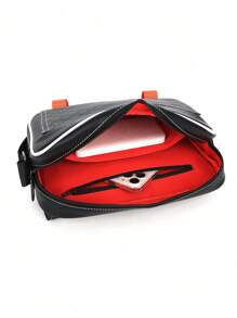 Bolso bandolera cuadrado con solapa y diseño geométrico de estilo para hombre, bolso cruzado clásico, bolso de hombro, bolso bandolera como regalo del Día del Padre