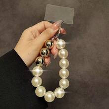 1 件创意 18 毫米三重大金珠手链/腕带，适用于手机挂绳、手机壳、钥匙扣、时尚包包饰品 - 金色 - 查看 7