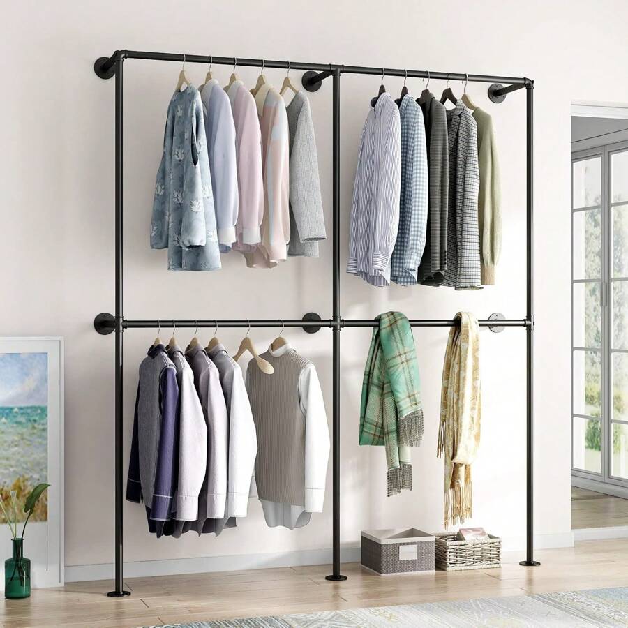 (71 In) Thick Metal Multifunctional Industrial Pipe Drying Rack ...