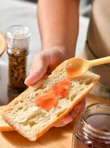 2-In-1 Multifunctional Silicone Butter Scraper/Jam Spoon, Double-Headed Design, Can Clean Peanut Butter Jars, Kitchen Tool, Suitable For Cream, Cooking, Etc. - Multicolor - View 5