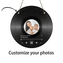 Graduation Season 1pc Vinyl Acrylic Record, Personalized Song & Photo Plaque, Couple, Family, Loved One, Unique Home Decor Gifts, Custom Music & Photo Decoration, Ideal For Valentine's Day, Mother's Day, Father's Day, Anniversary, Special Occasion - Acrylic-round - View 1