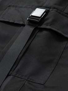 Shorts Cargo Casuais Masculinas com Cordão na Cintura, Adequadas para Uso Externo no Verão