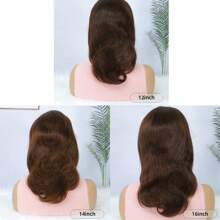 Brown Wig Human Hair 13x4 Frontal Lace Wig 180%-200density 14 Inch Body Wave HD Lace Front Wigs Human Hair Pre Plucked With Baby Hair Short Wigs For Women (#4 Brown, 12-16Inch)