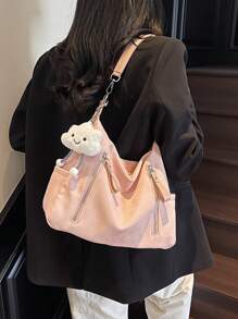 Sac à bandoulière grande capacité, de texture mate et polyvalent, à l'allure sophistiquée. Sac de plage, cabas de shopping surdimensionné