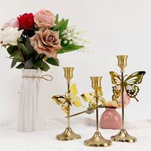 Elegant Laser Butterfly Decorative Candle Holder, Suitable For Fireplace Mantel, Wedding, Christmas Party, Housewarming Gifts, Home Kitchen Dining Table Decor (Butterfly DIY) Birthday Graduation