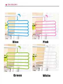 5 Pcs Multi-Color Five-Layer Plastic Thickened Clothes Rack, Storage Hanging Rack Non-Slip Multi-Layer Balcony Drying Rack, Multifunctional Five-Layer Pants Rack - Nhiều màu - Xem 6