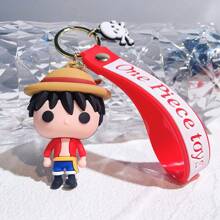 One Piece Straw Hat Kid Keychain Cartoon Cute Backpack Pendant Keybag Hanger Car Keychain Gift For Friends And Lovers - Multicolor - View 13