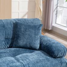 Luxury L-Shaped Modular Sectional Sofa: Deep Seating Reversible 3-Seat Sleeper Couch With Memory Foam And Pocket Springs, Comfortable Upholstered Furniture For Living Rooms, Apartments, Studios & Offices - 藍色 - 查看 8