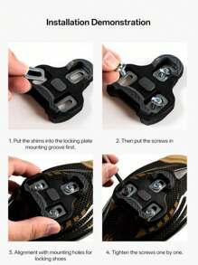 Placas de bloqueo autoportantes para pedales de bicicleta de carretera, zapatos de ciclismo con sistema de bloqueo para pedal Kéo ultraligero. Accesorio flotante para pedales Wellgo RC7