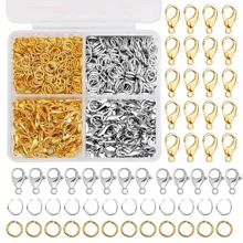 1set Box Gold Silver Lobster Clasp Open Jump Rings For Jewelry Making Bracelets Necklaces Hooks Chain Closure DIY Accessories - Multicolor - View 10