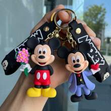1 pieza Lindo llavero del personaje de Disney Mickey o Minnie, accesorio de bolso, regalo pequeño y delicado