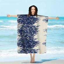 1 halat de baie de schimb, poncho de surf absorbant de apă, halat de baie cu glugă cu uscare rapidă, subțire, ușor, rezistent la vânt și UV, moale și cald, potrivit pentru înot, duș, scufundări, surfing pe plajă, călătorii de vară, vacanță, decor baie, articole esențiale pentru plajă